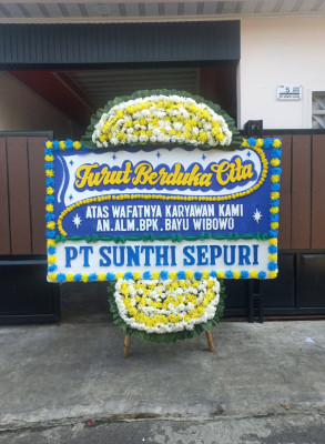 Papan Bunga Duka di 36 Ilir